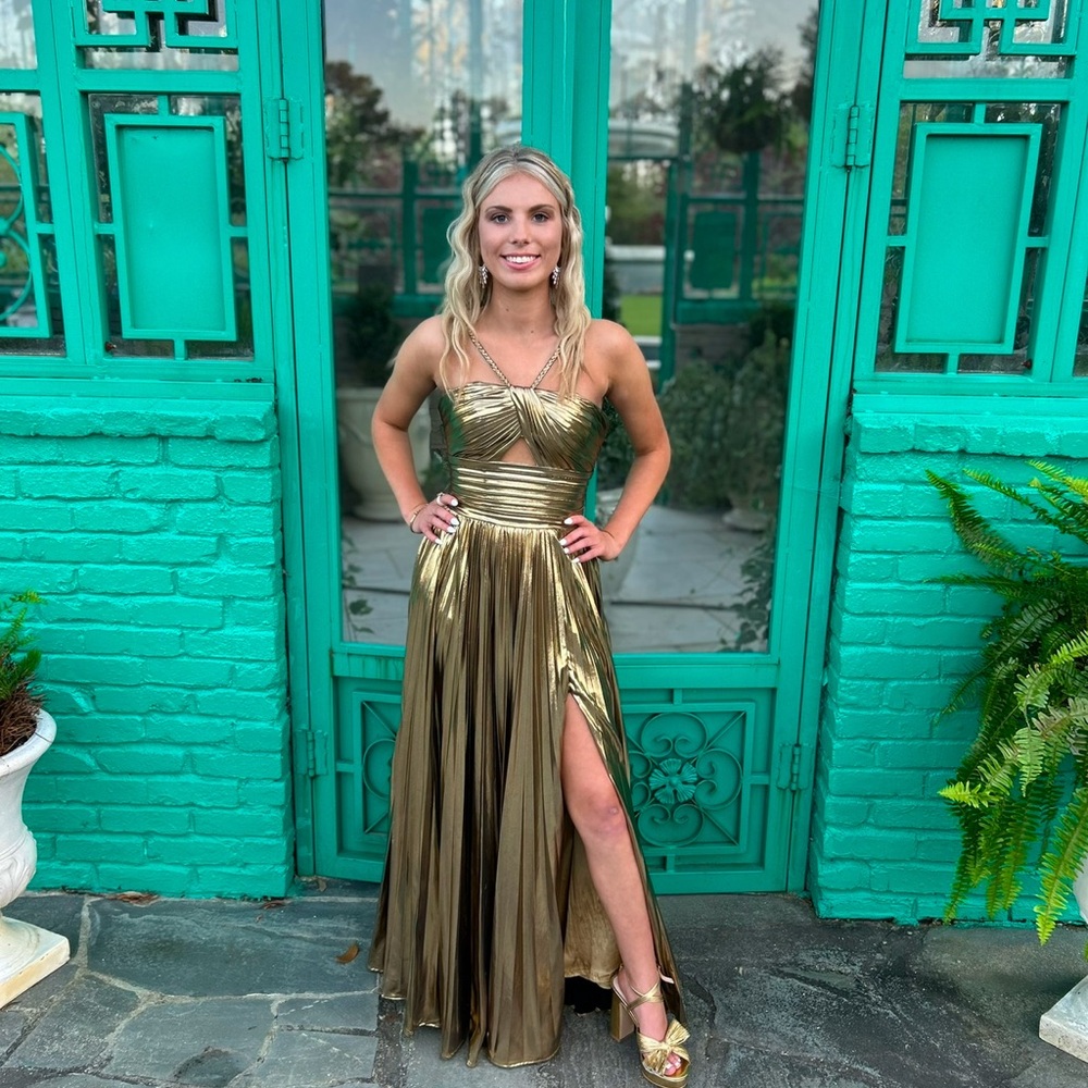 Sherri Hill Gold Evening Gown